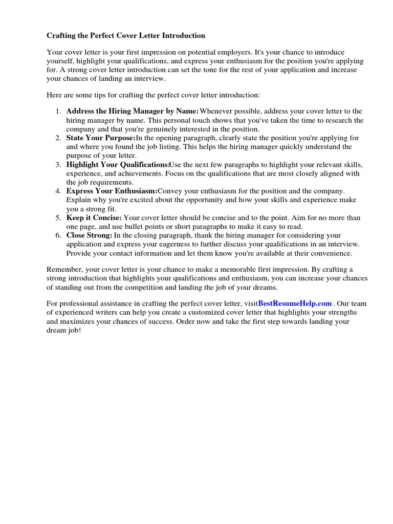 39915 cover letter introduction
