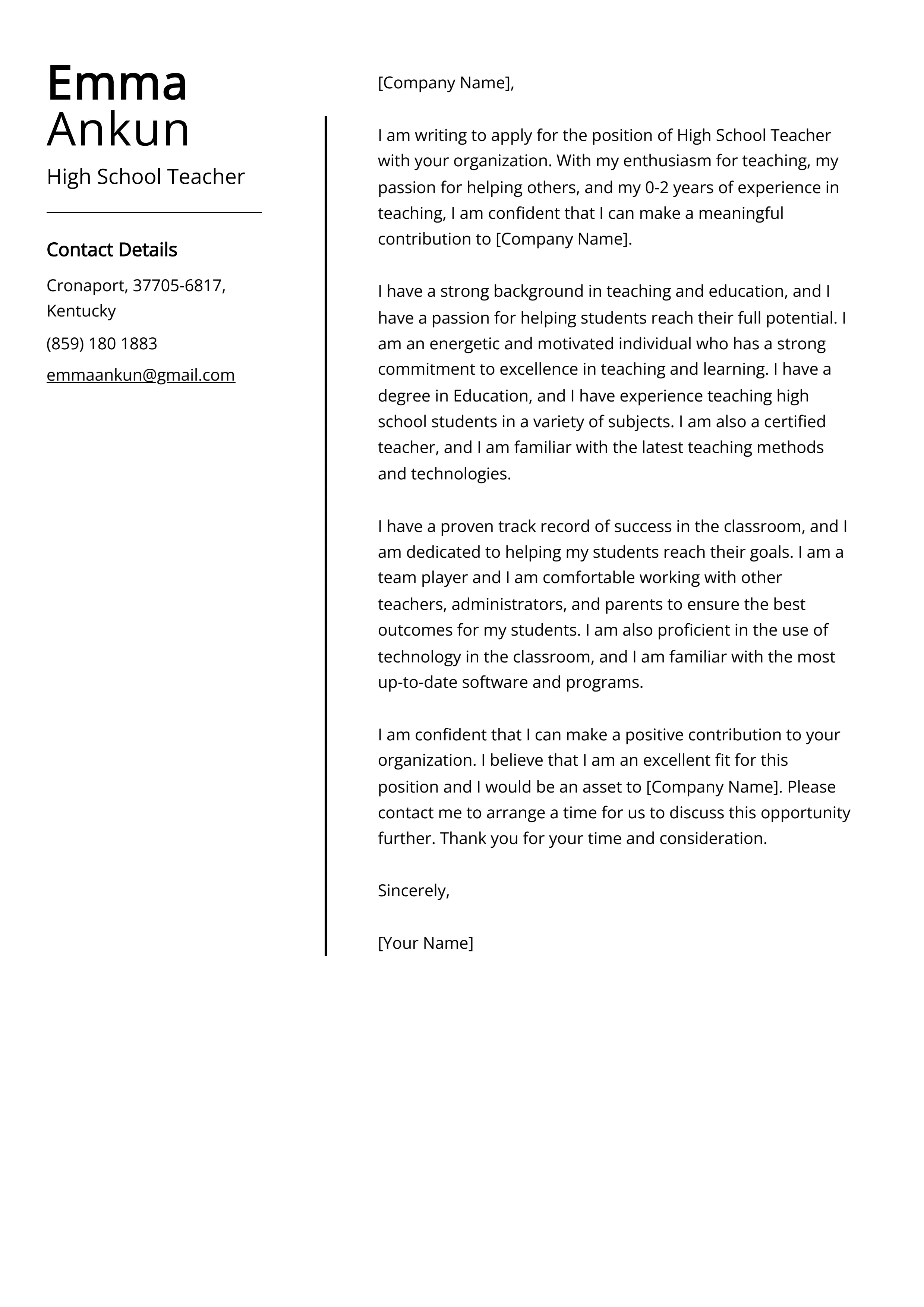39925 cover letter teacher skills