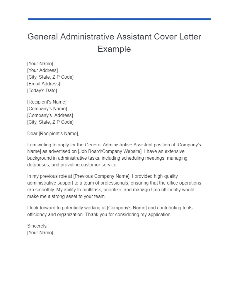 39932 administrative assistant cover letter guide