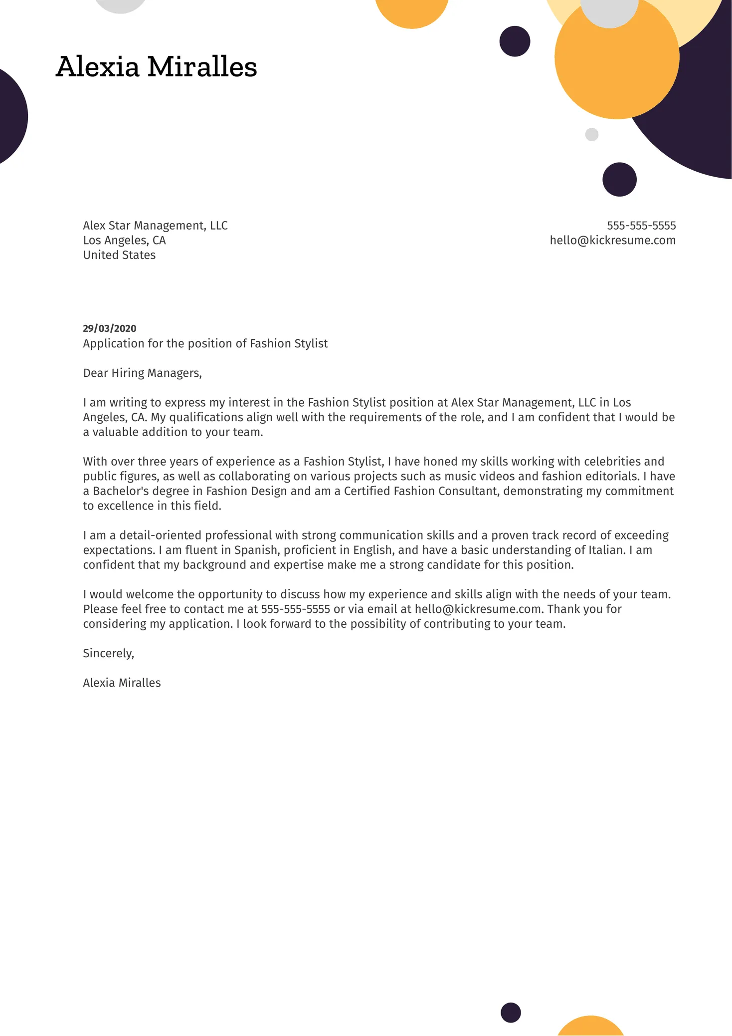 39937 cover letter formatting