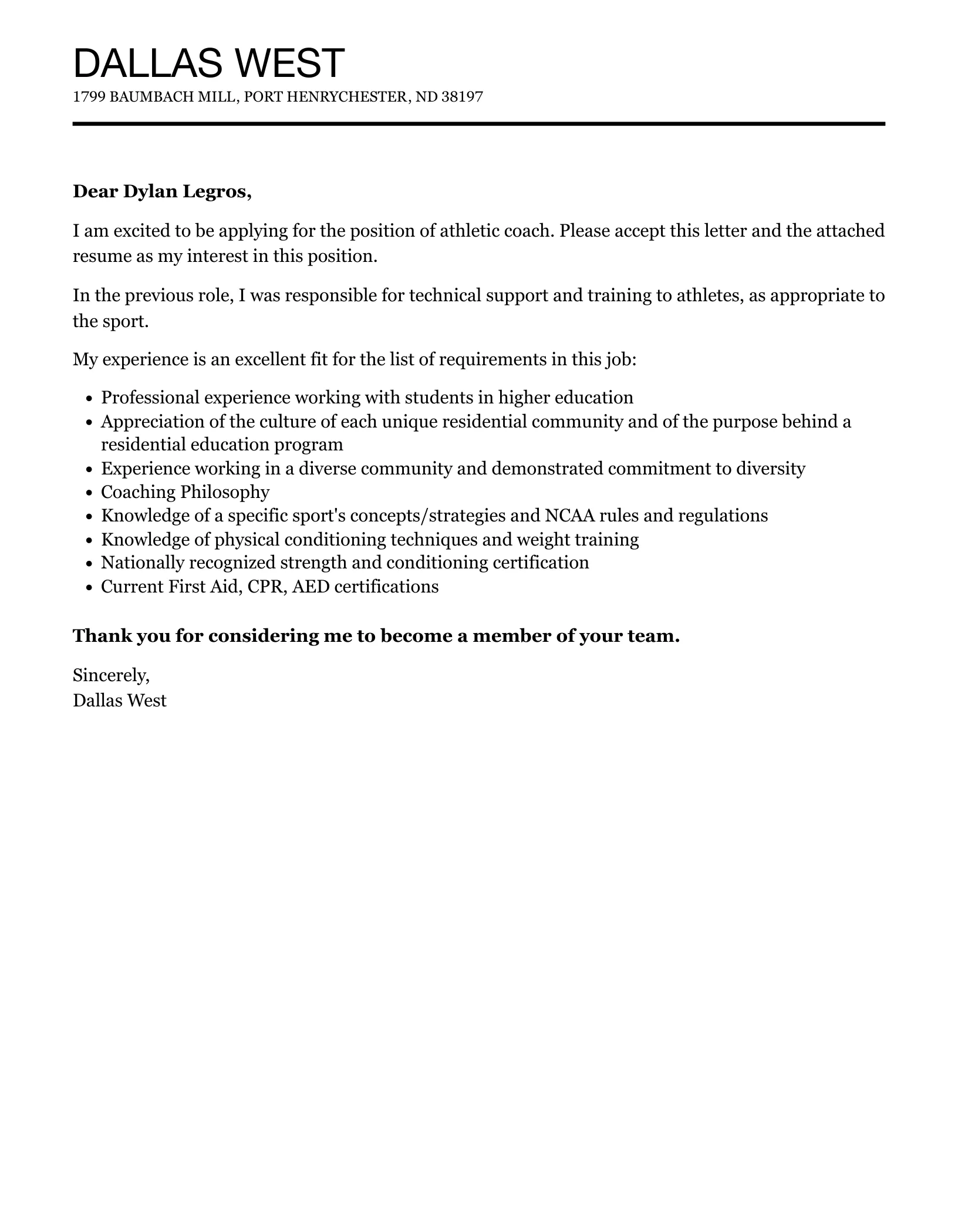 39940 coach cover letter writing