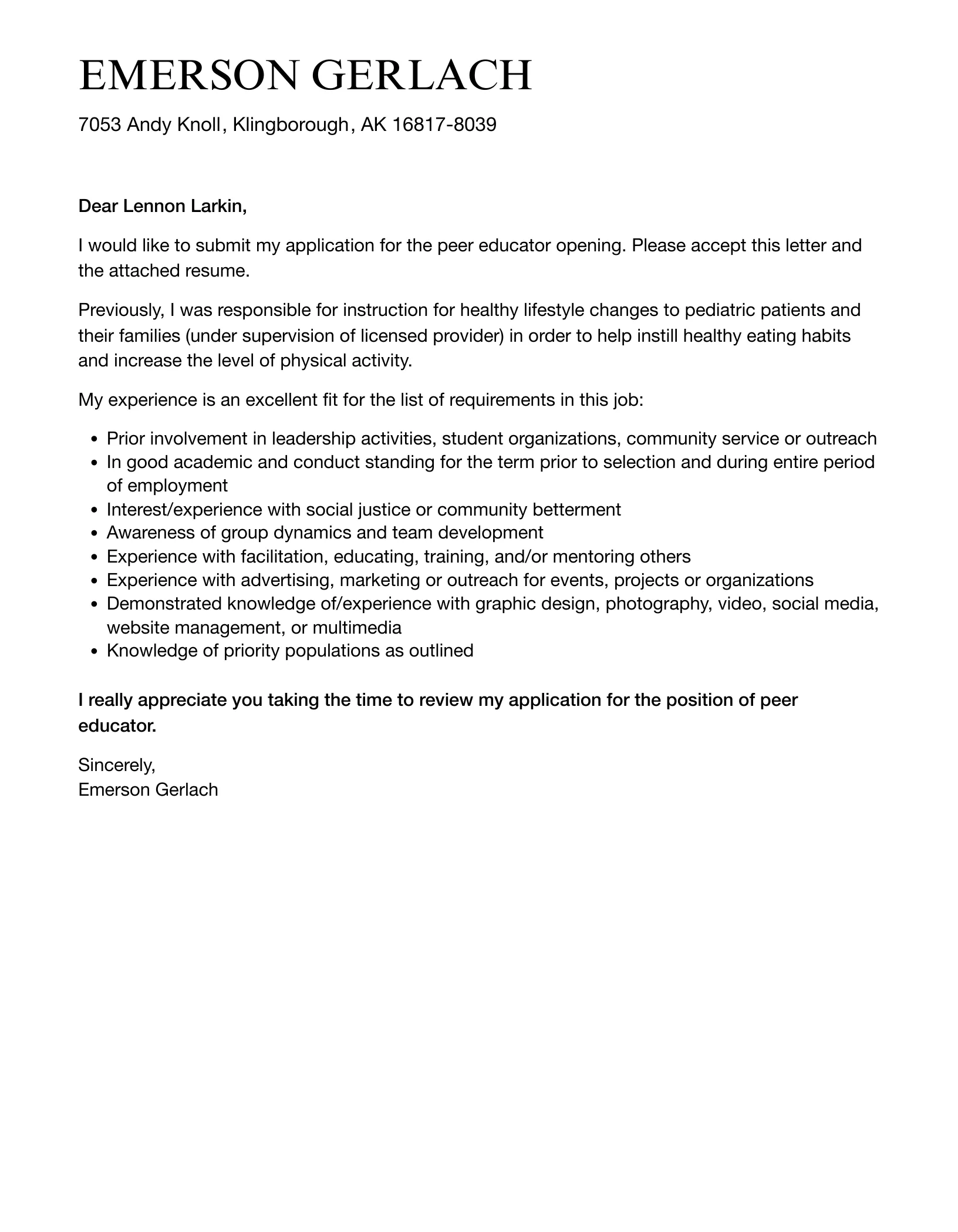 39942 essential elements cover letter