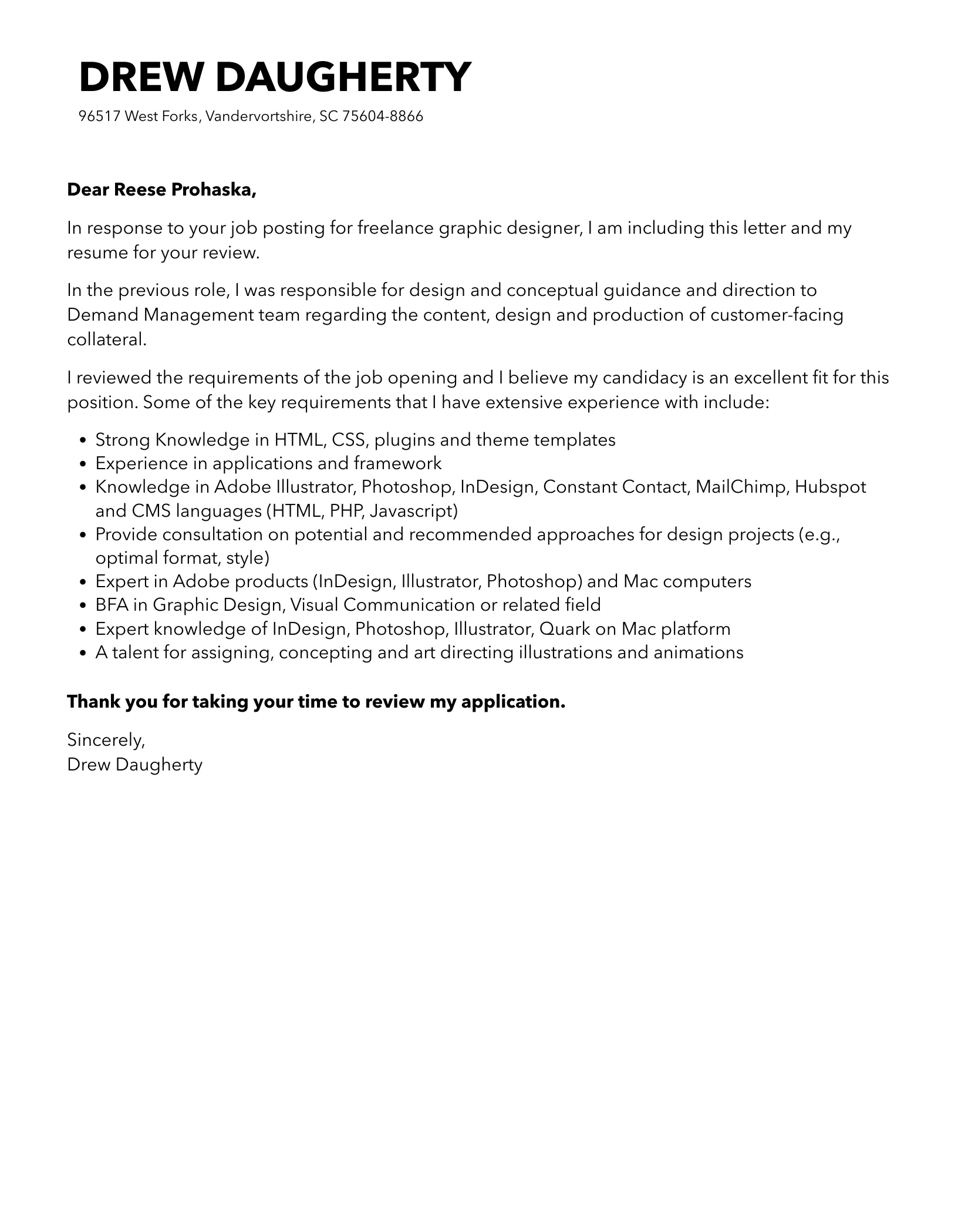 39943 cover letter formatting