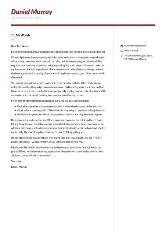 39944 data entry clerk cover letter