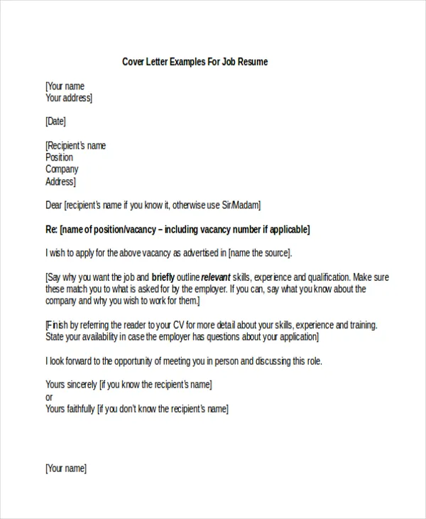 39949 cover letter examples