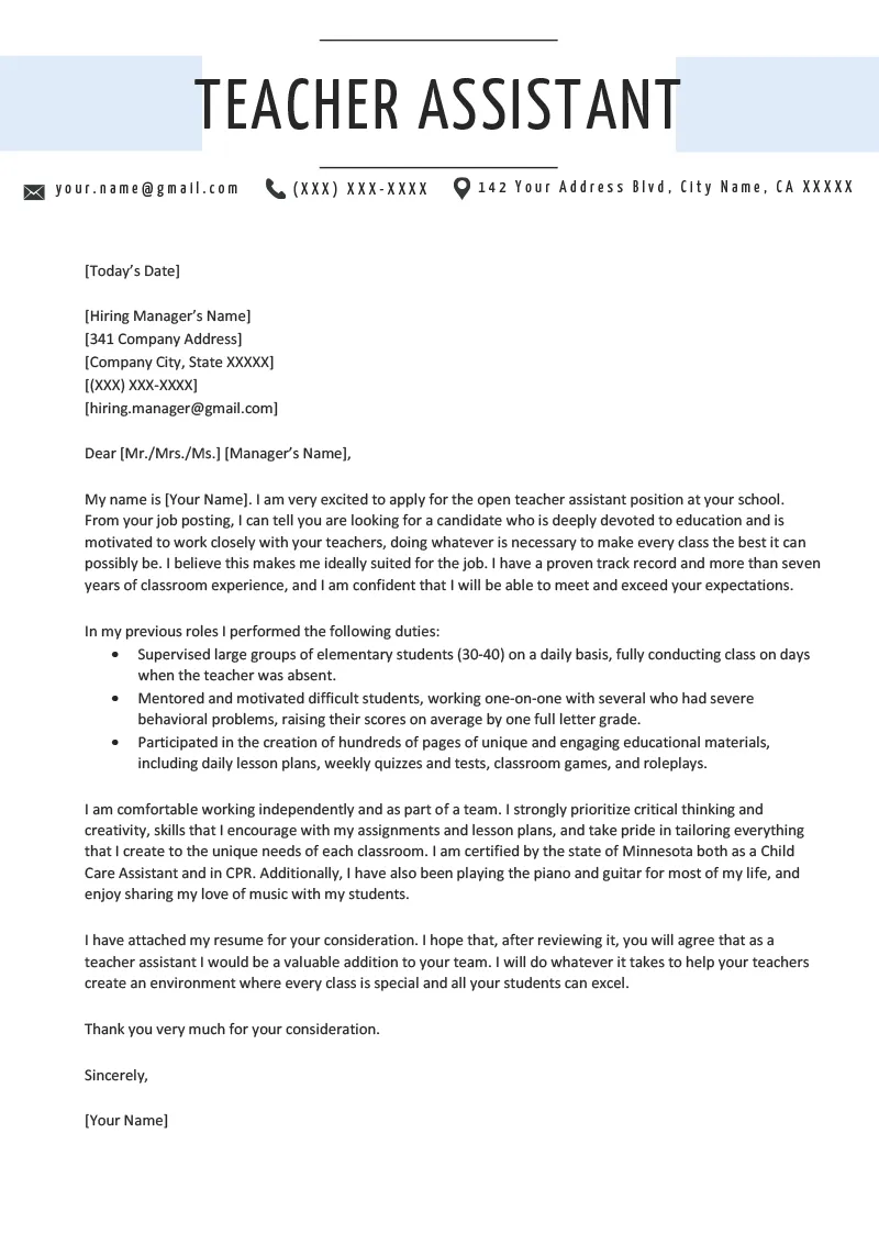 39952 teacher cover letter formatting