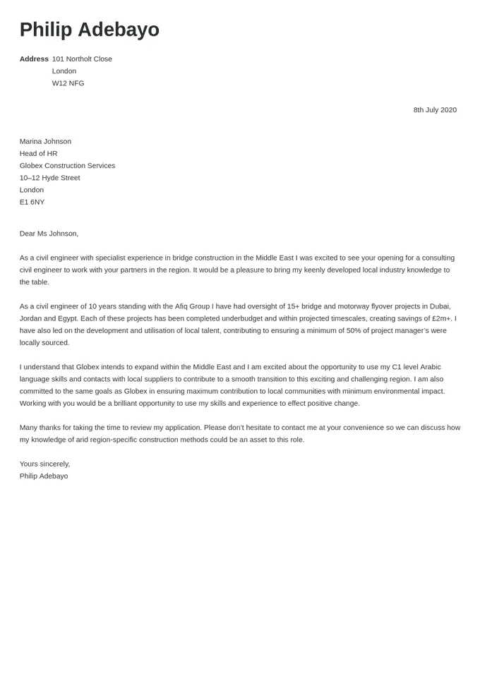 39957 cover letter success