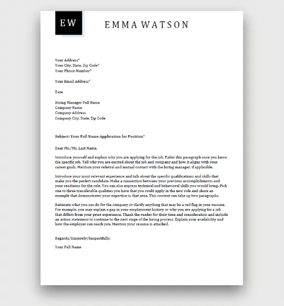 39970 cover letter writing