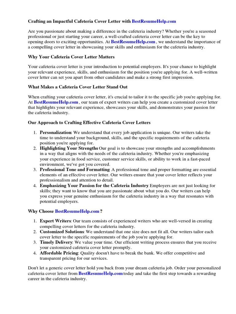 39974 school cafeteria worker cover letter writing