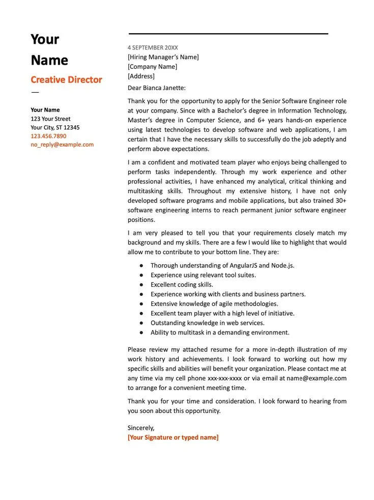 39975 tailoring cover letter