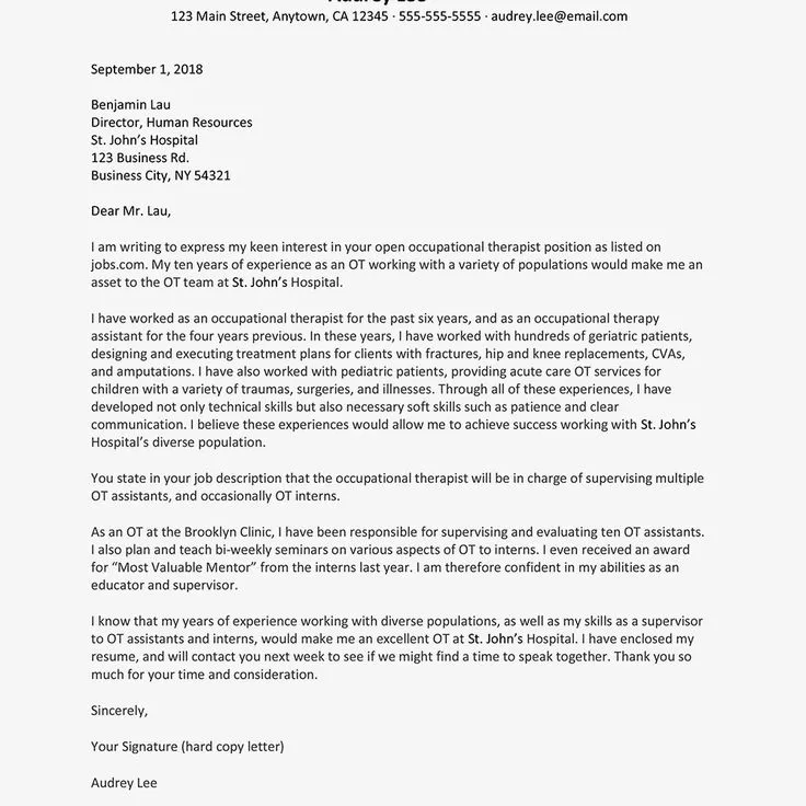 39979 ot cover letter formatting