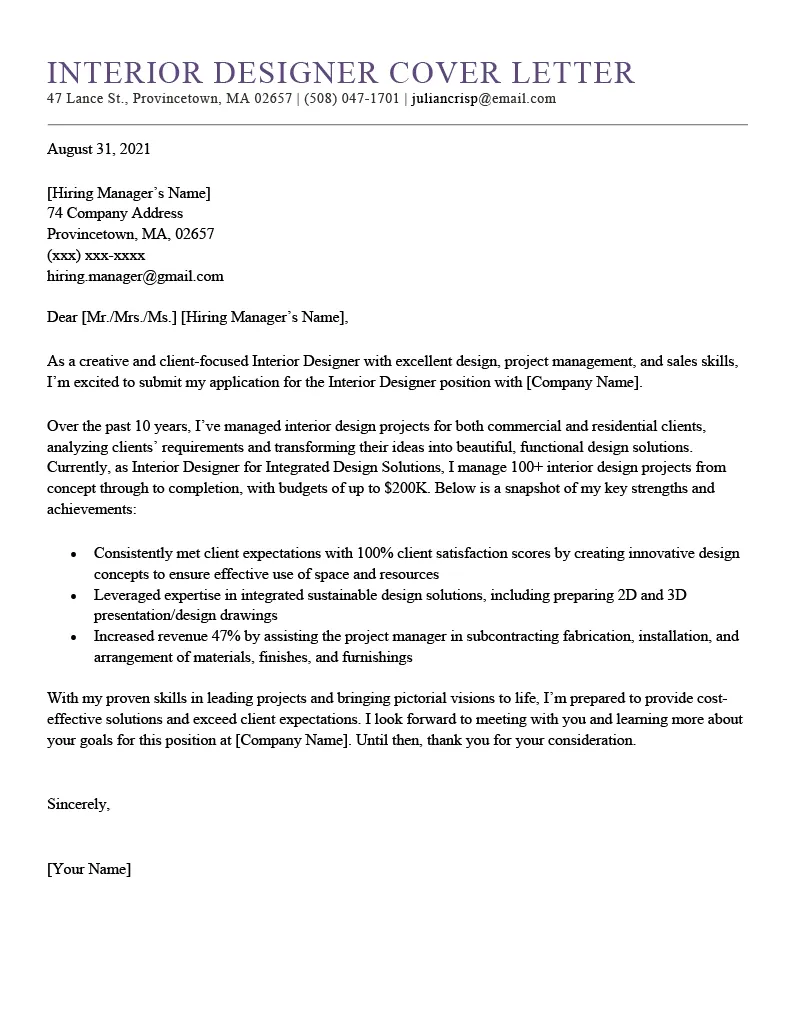 39981 cover letter structure format