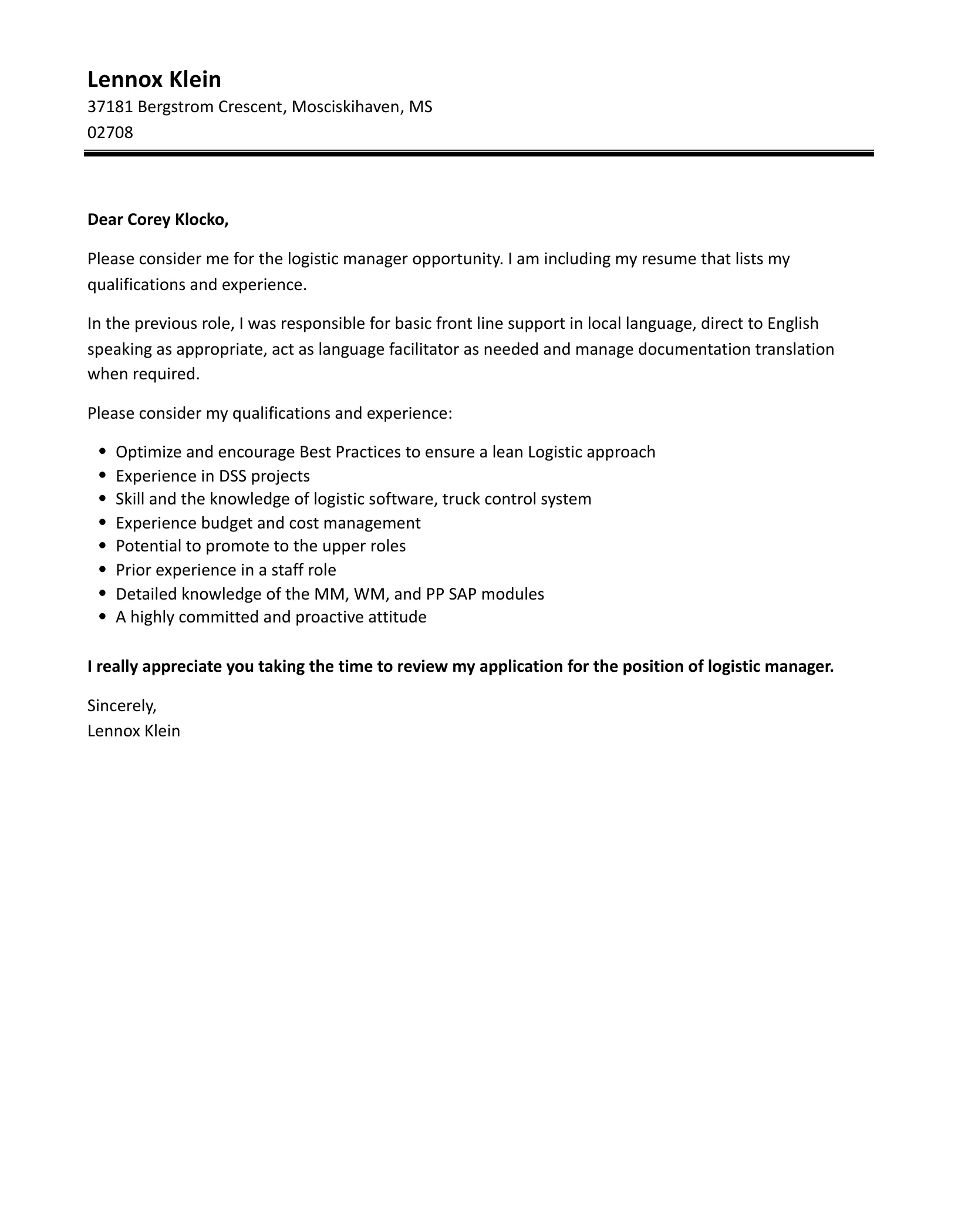 39990 cover letter elements