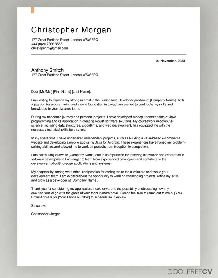 39997 cover letter formatting