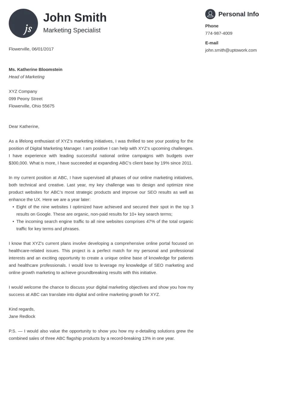 39997 font layout cover letter