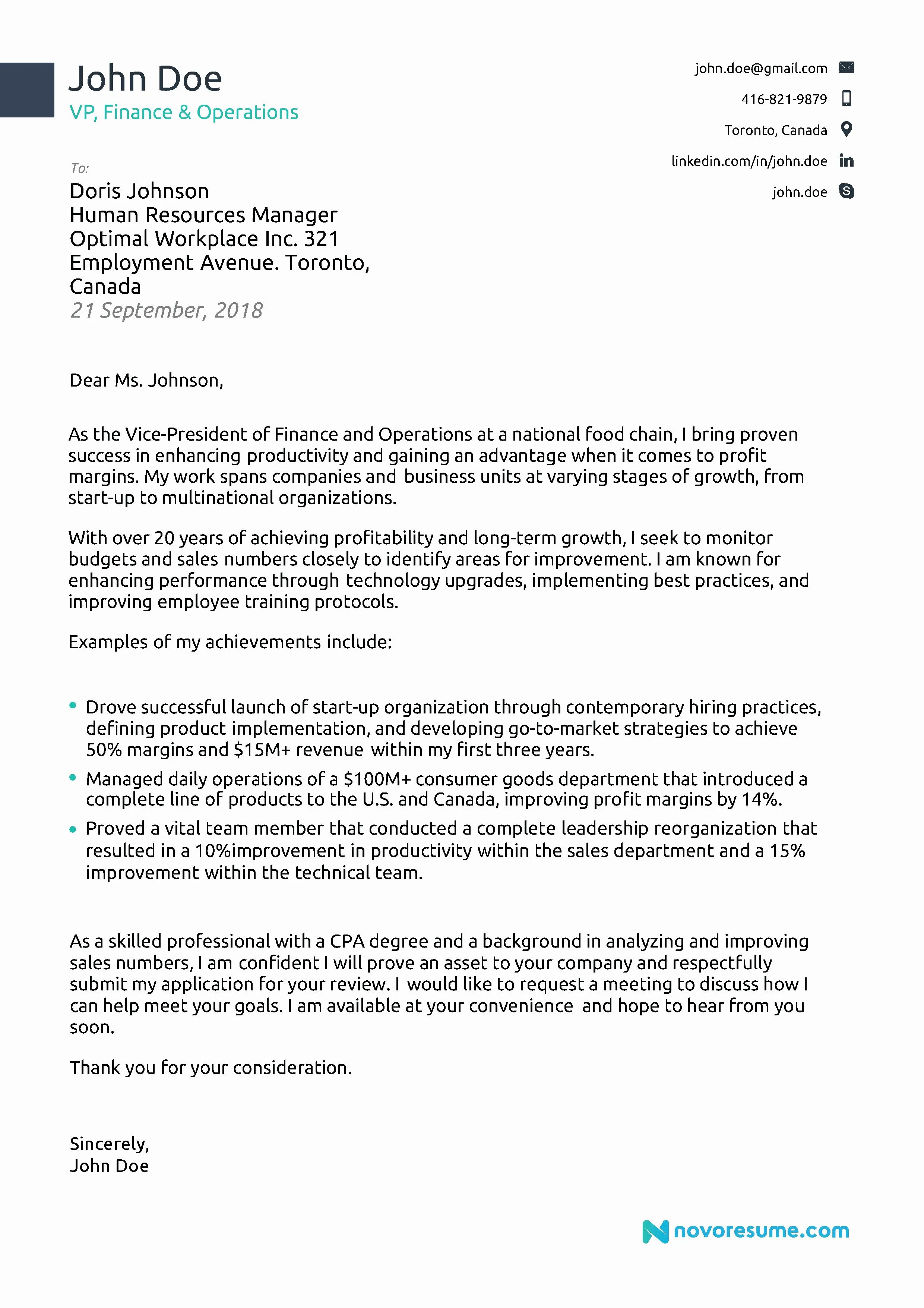 40007 cover letter industry sample