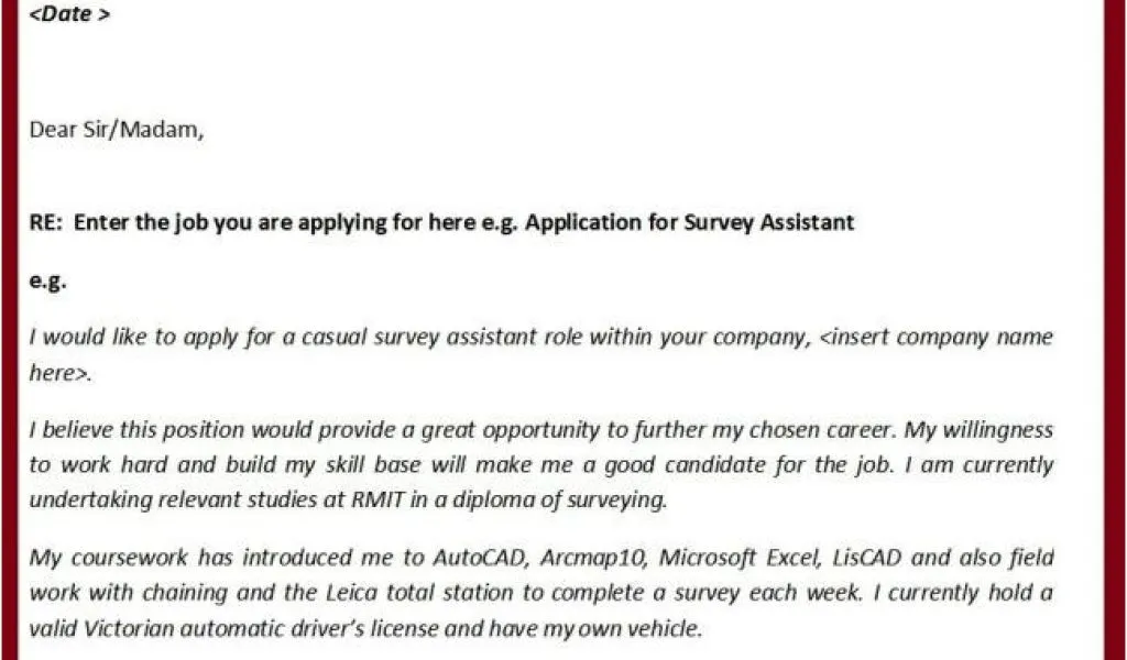 40009 cover letter format