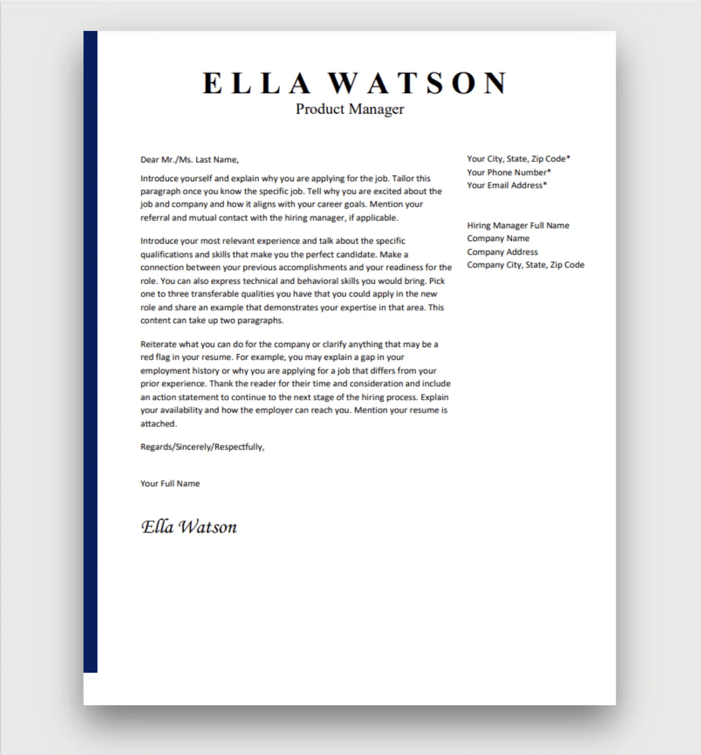 40009 cover letter writing