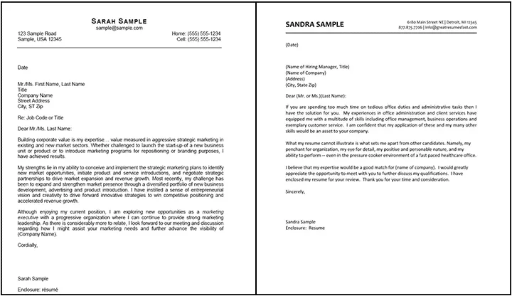 40010 cover letter industry examples