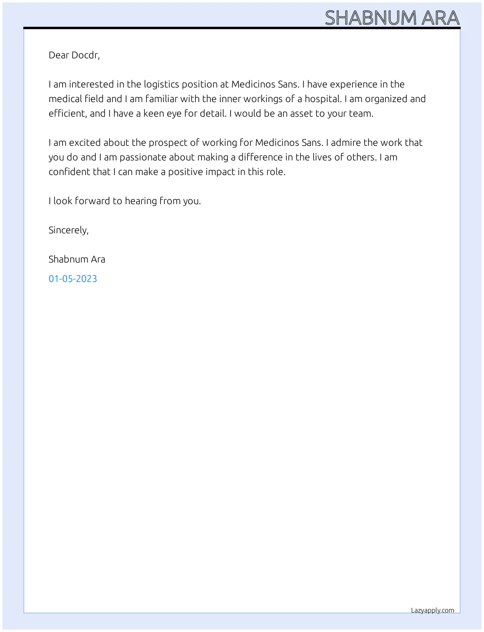 40011 cover letter proofreading