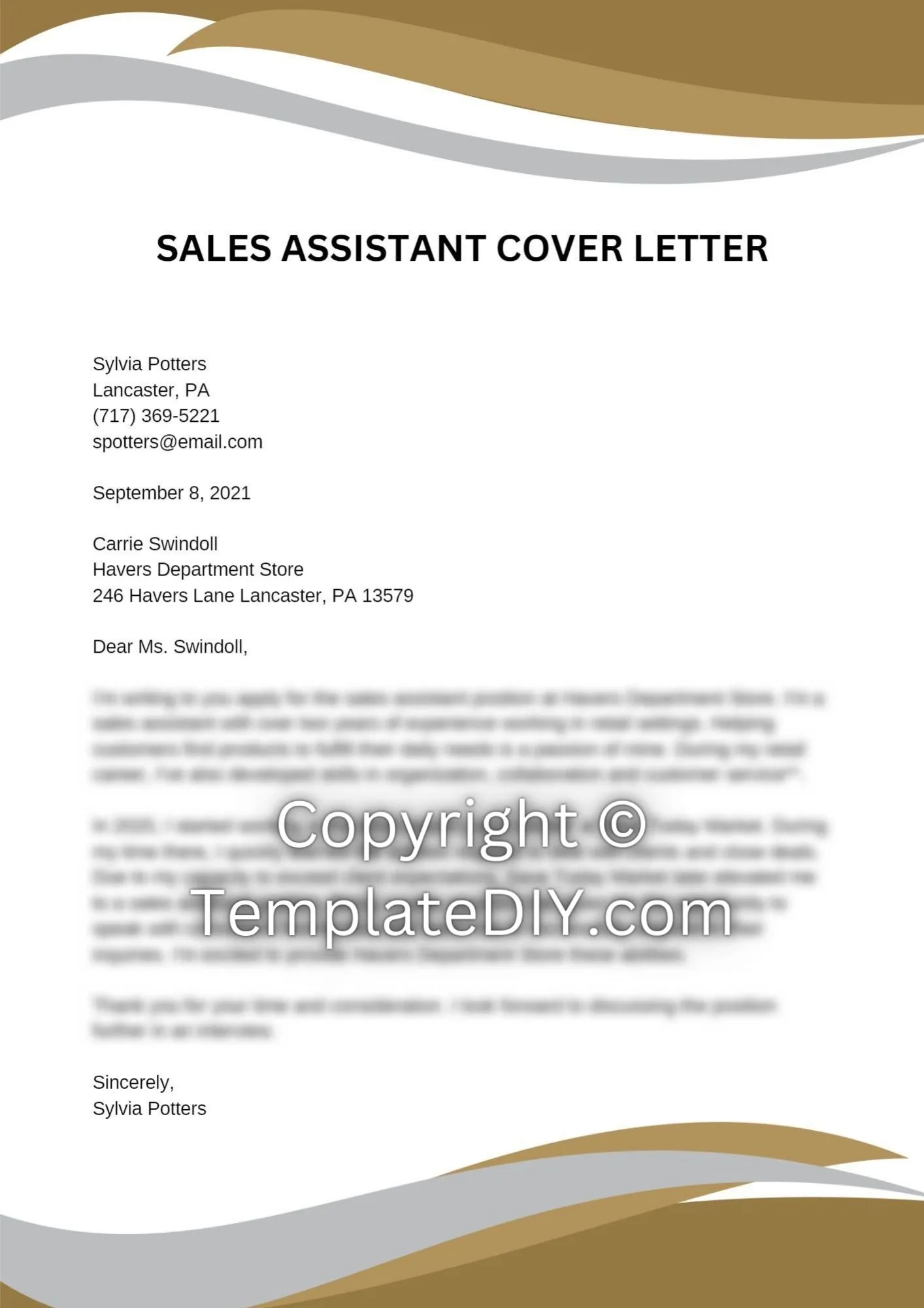 40013 cover letter sales assistant 6