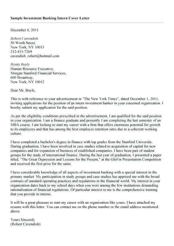 40014 investment banking cover letter