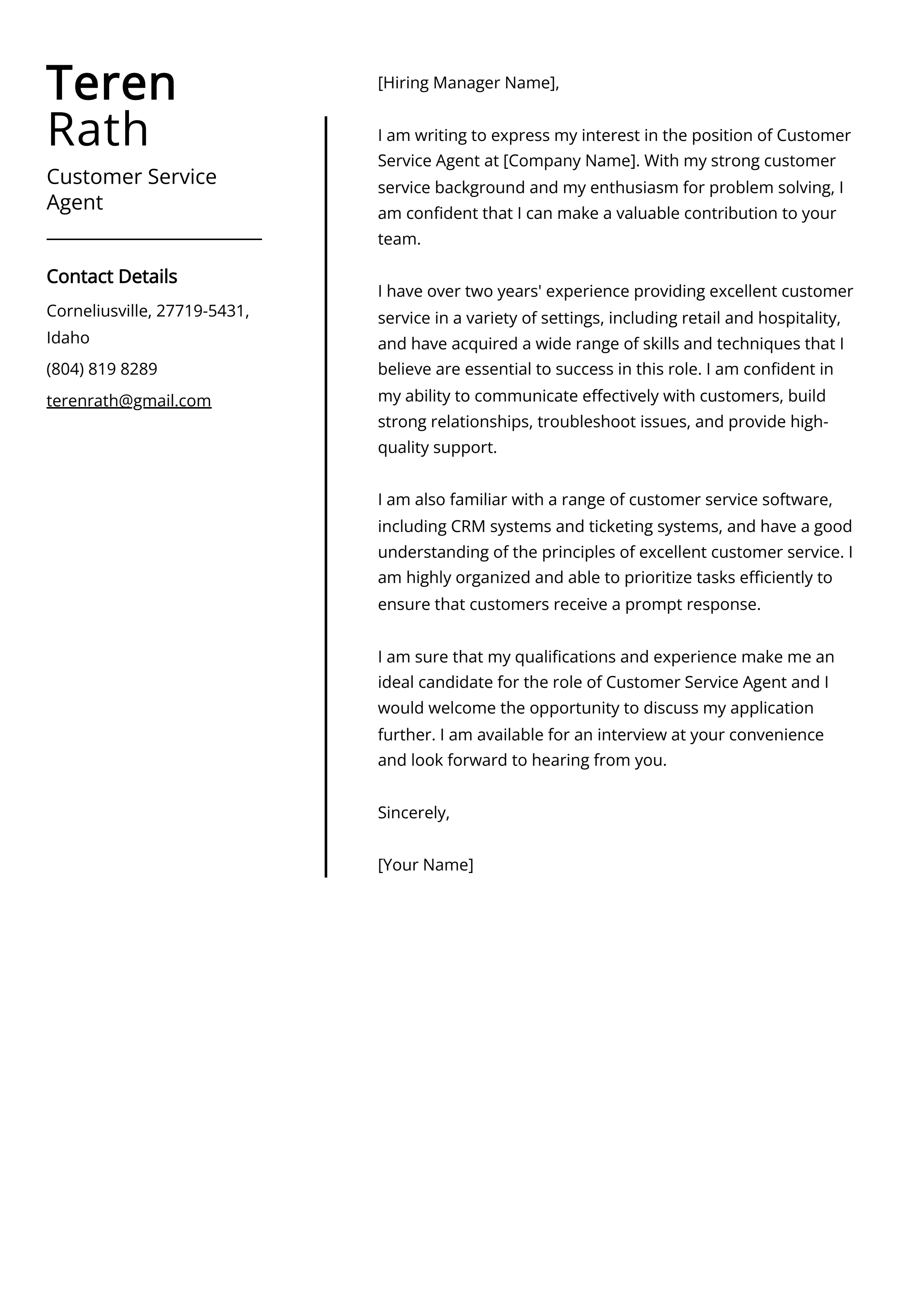 40015 professional cover letter formatting