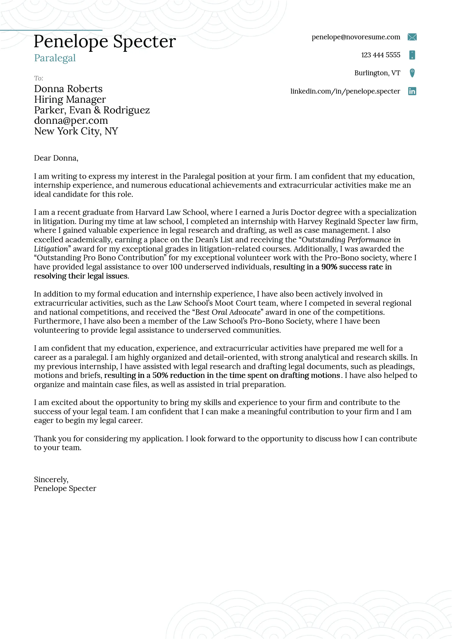 40016 cover letter formatting