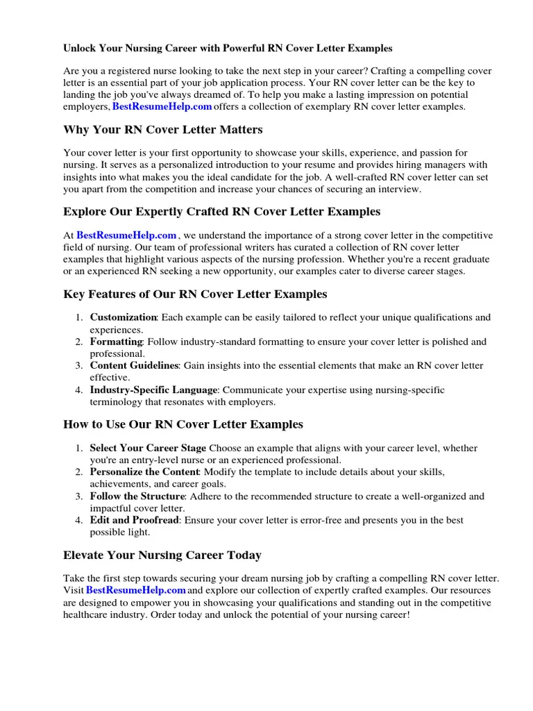 40020 rn cover letter importance