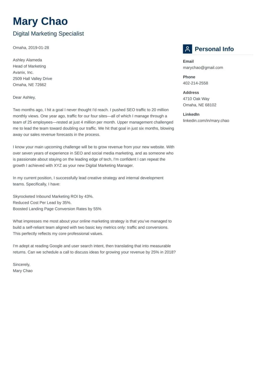 40031 cover letter header