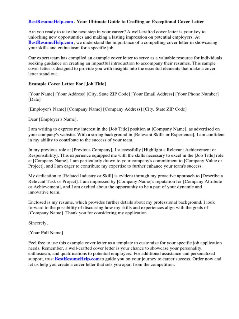 40034 cover letter basics