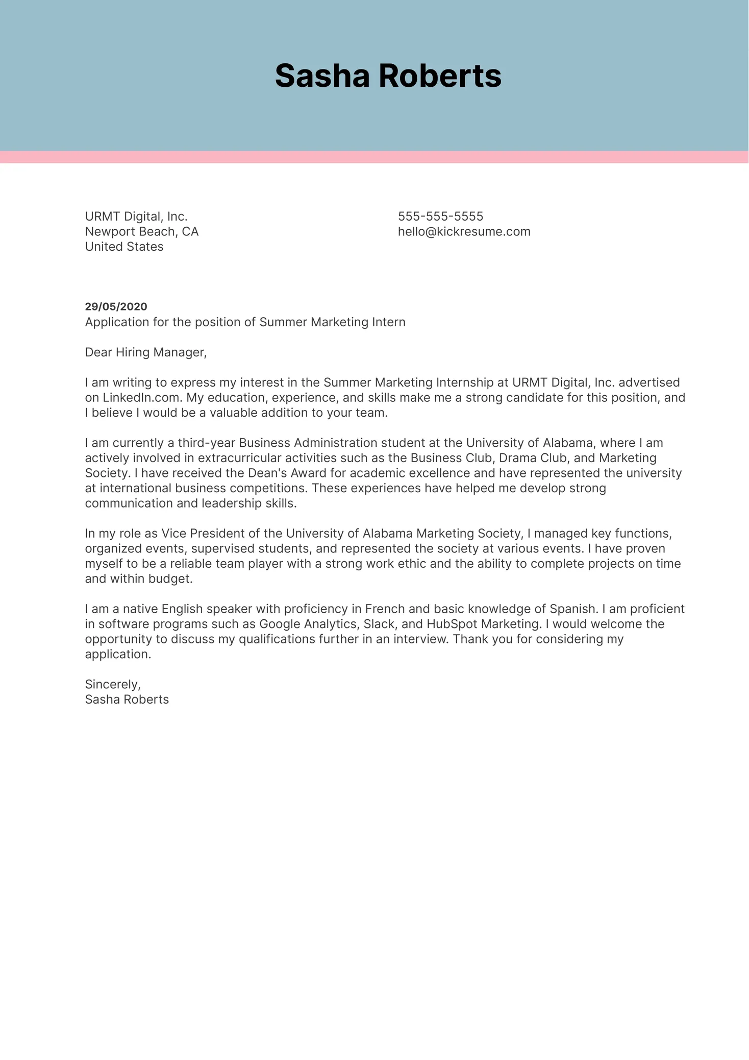 40034 cover letter sample college