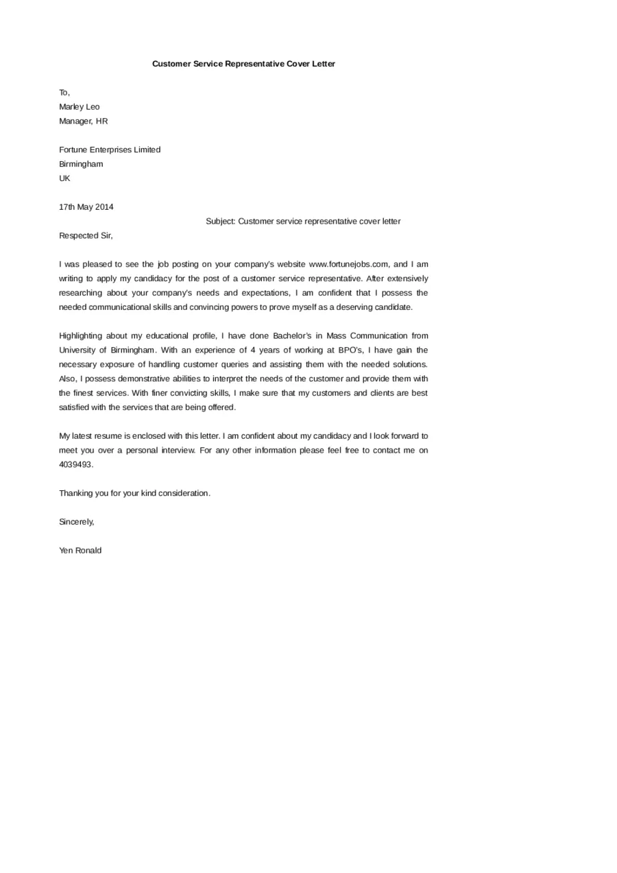 40038 cover letter formatting