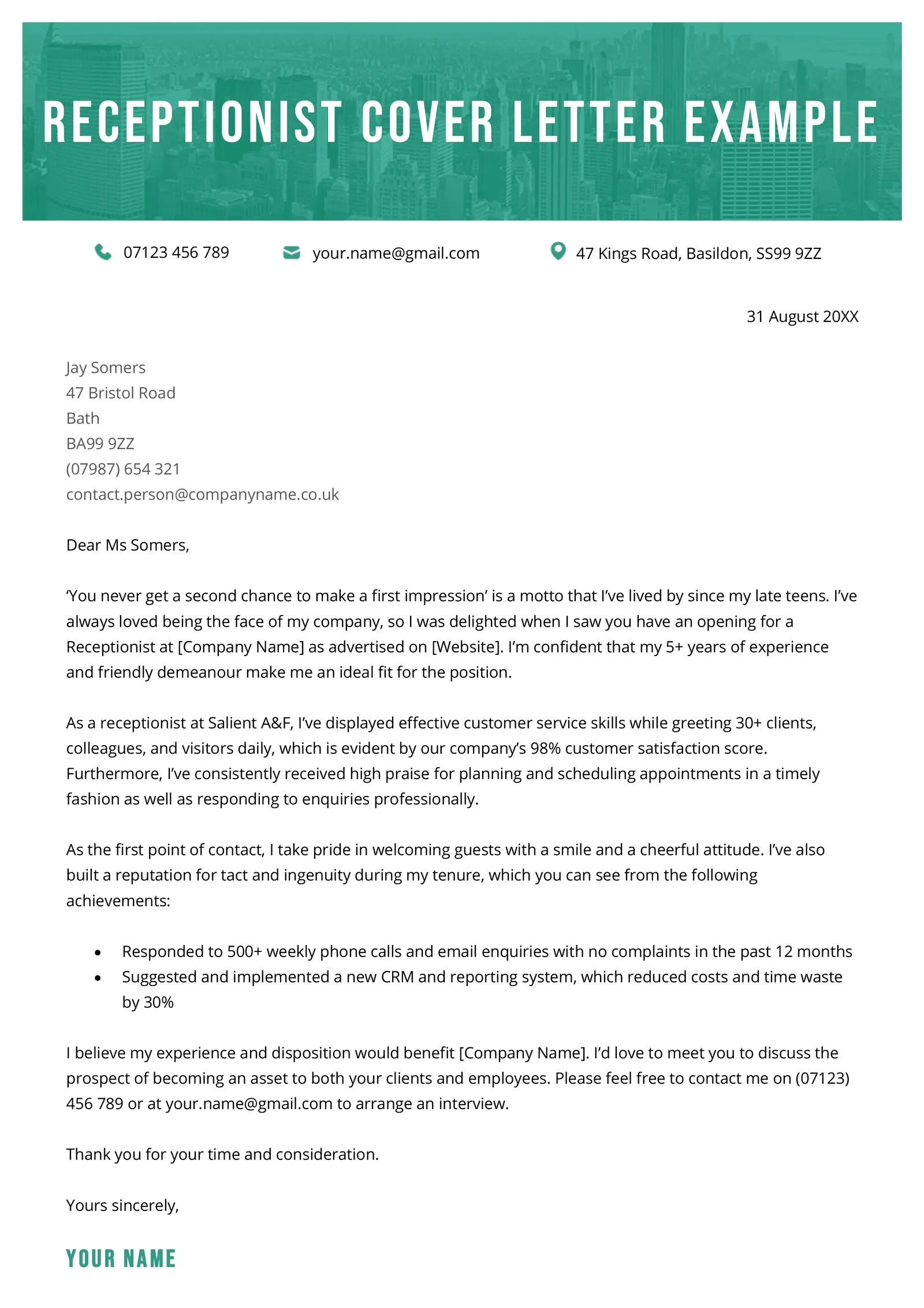 40044 cover letter formatting