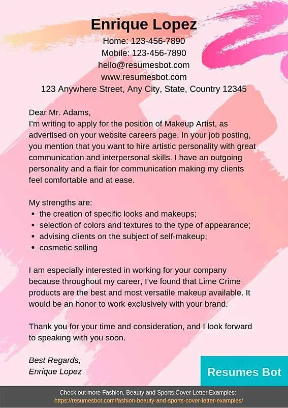 40054 cover letter formatting