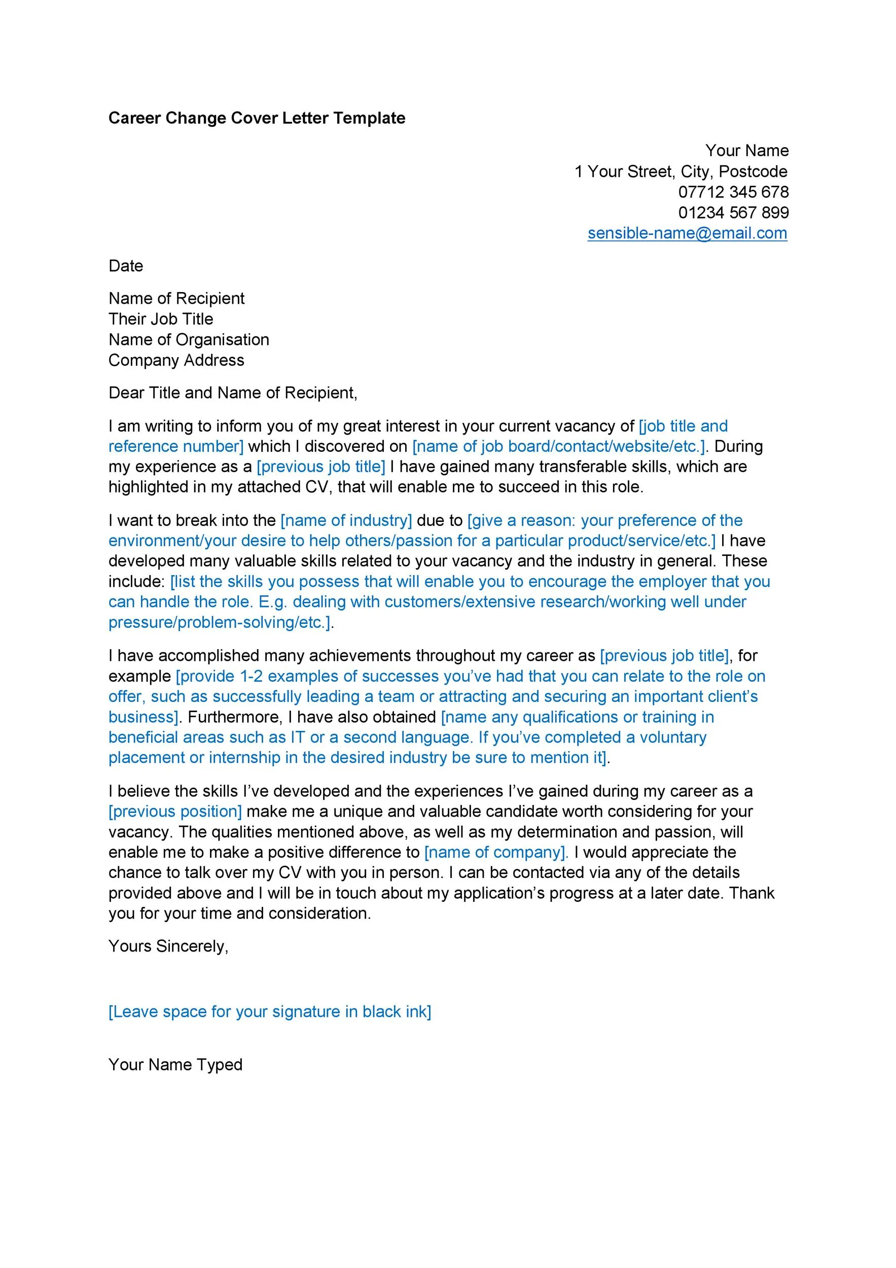 40060 cover letter industry change 6