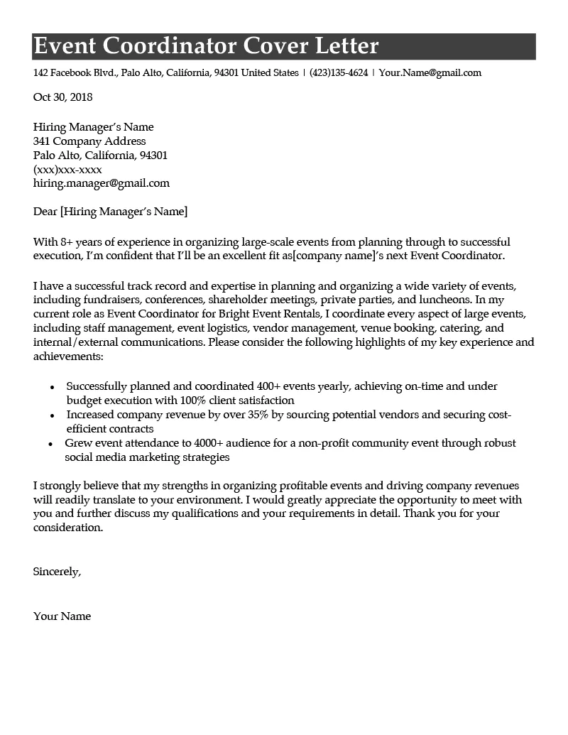 40074 event manager cover letter research