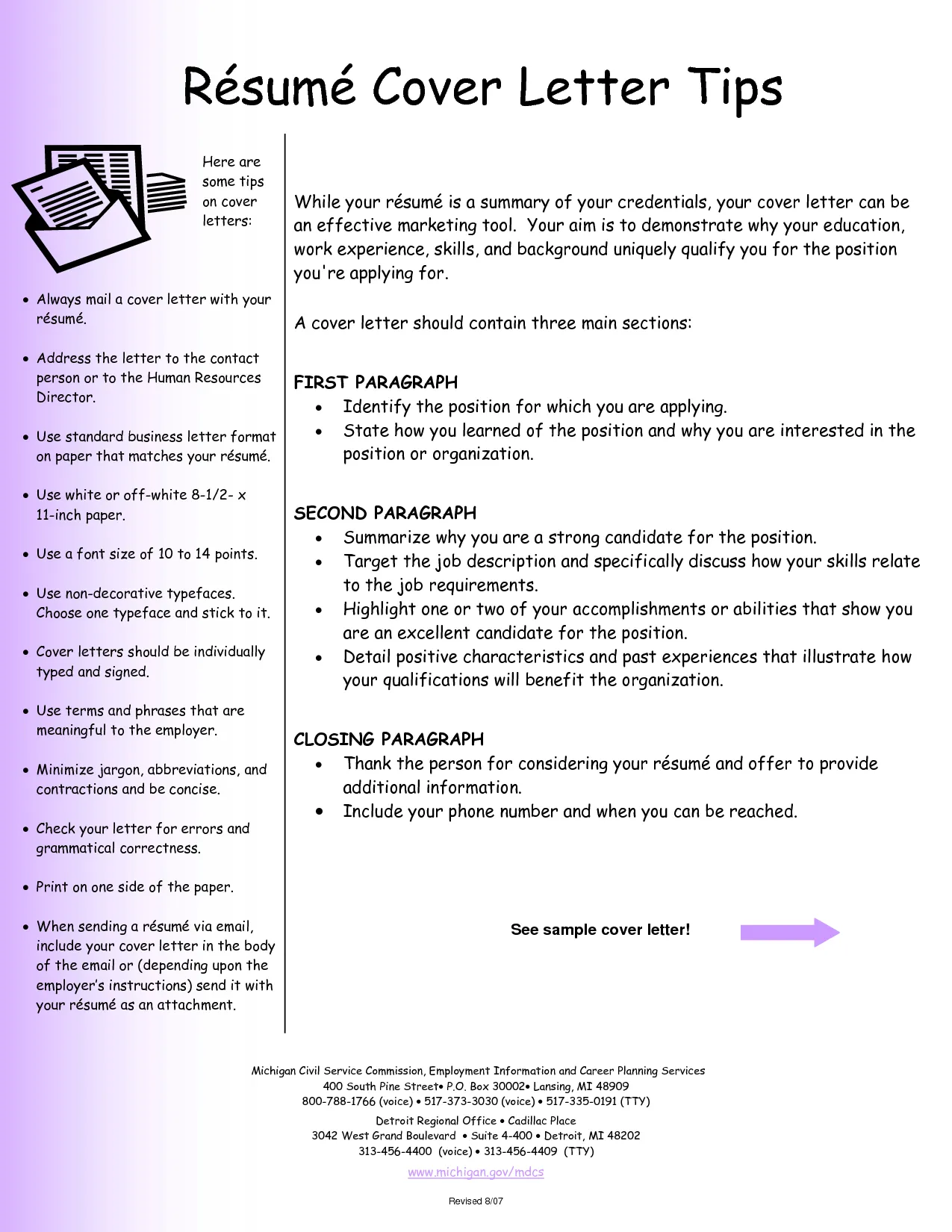 40081 contact information cover letter