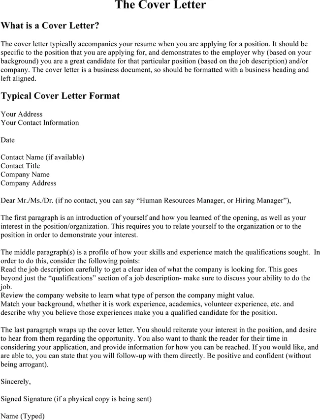40081 cover letter importance