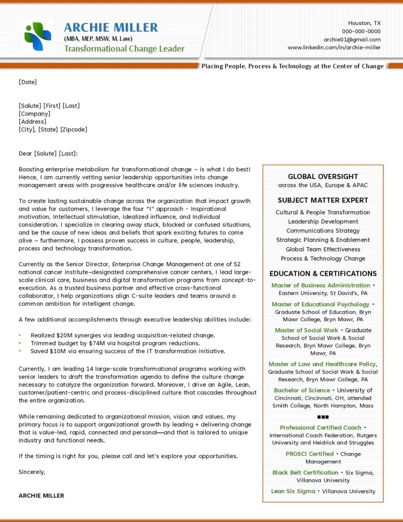 40081 marketing cover letter