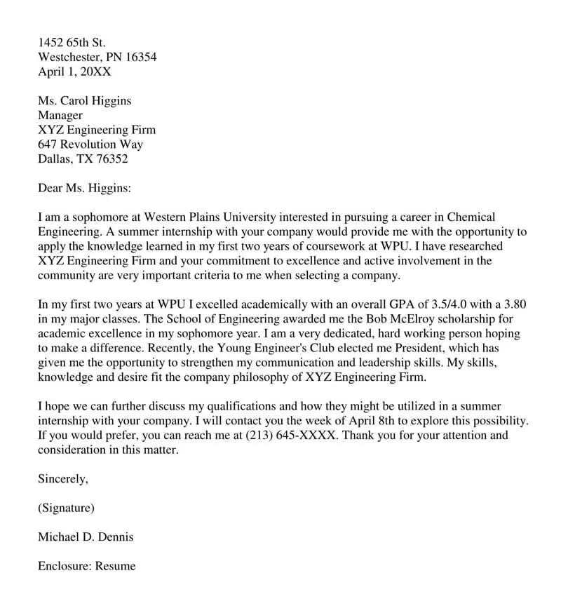 40082 cover letter formatting