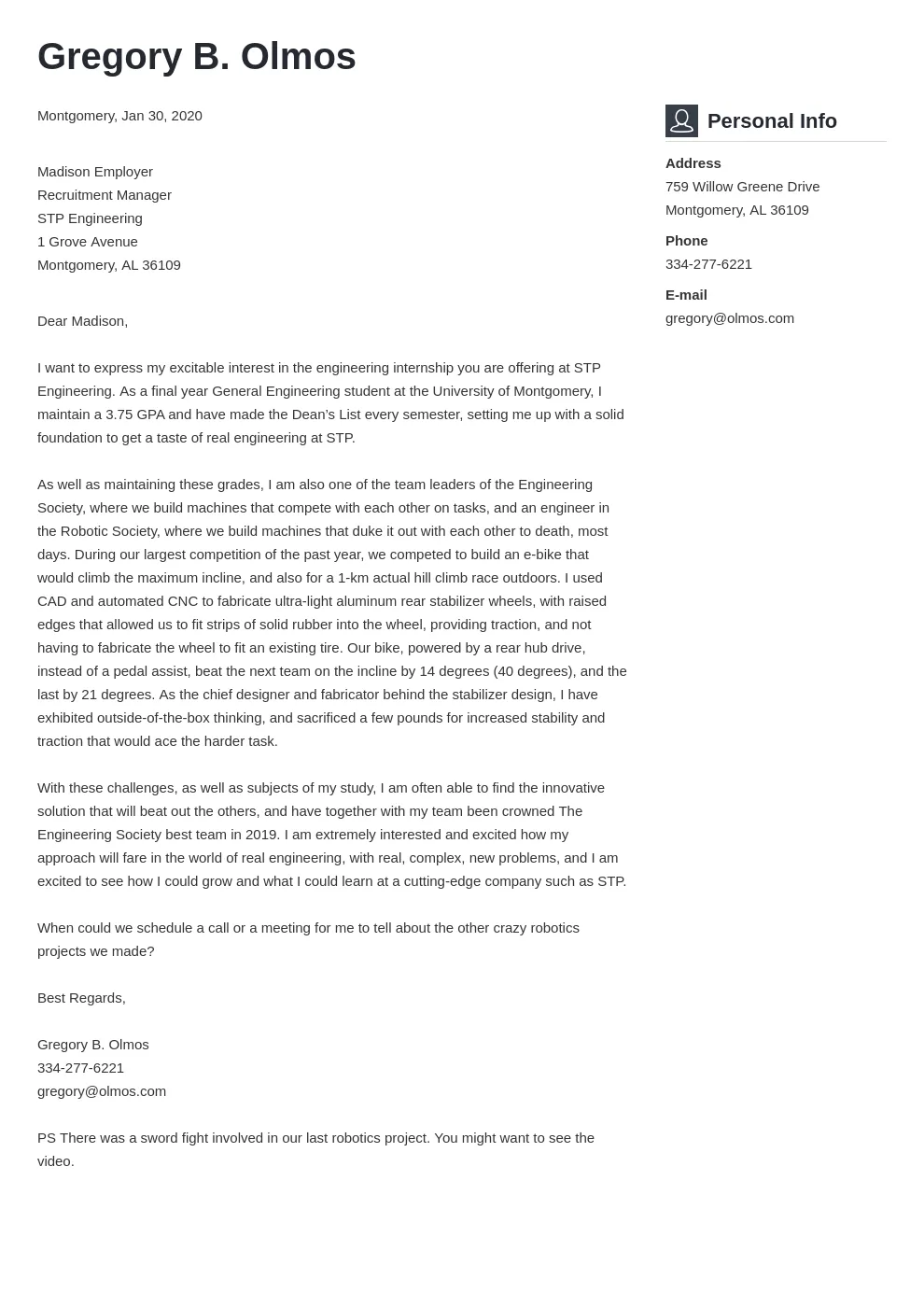 40082 engineering internship template