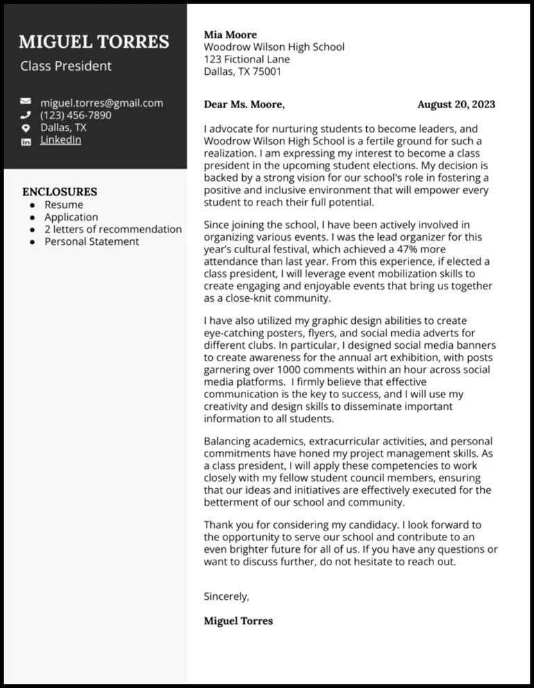 40093 cover letter formatting