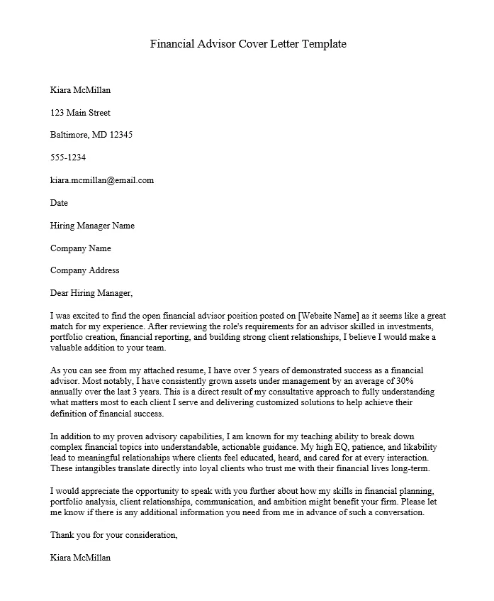 40097 financial advisor example