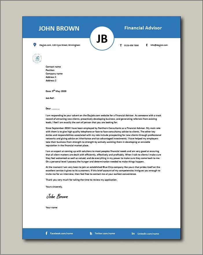 40097 tailoring cover letter
