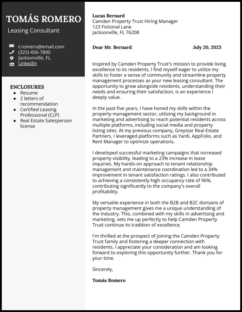 40100 financial consulting cover letter