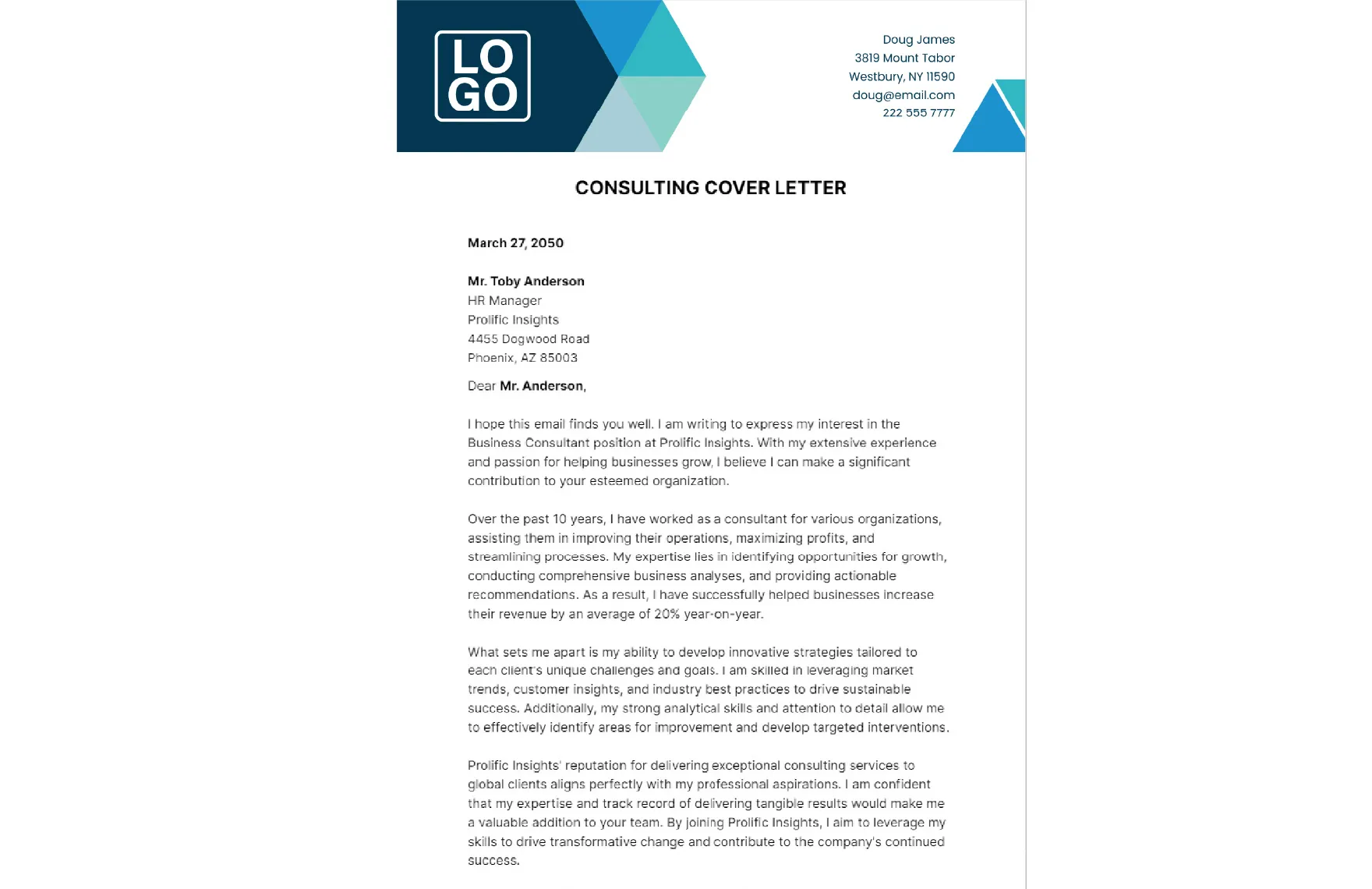 40100 it consulting cover letter