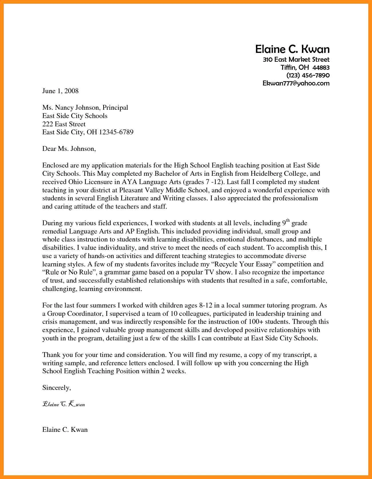 40101 submission cover letter