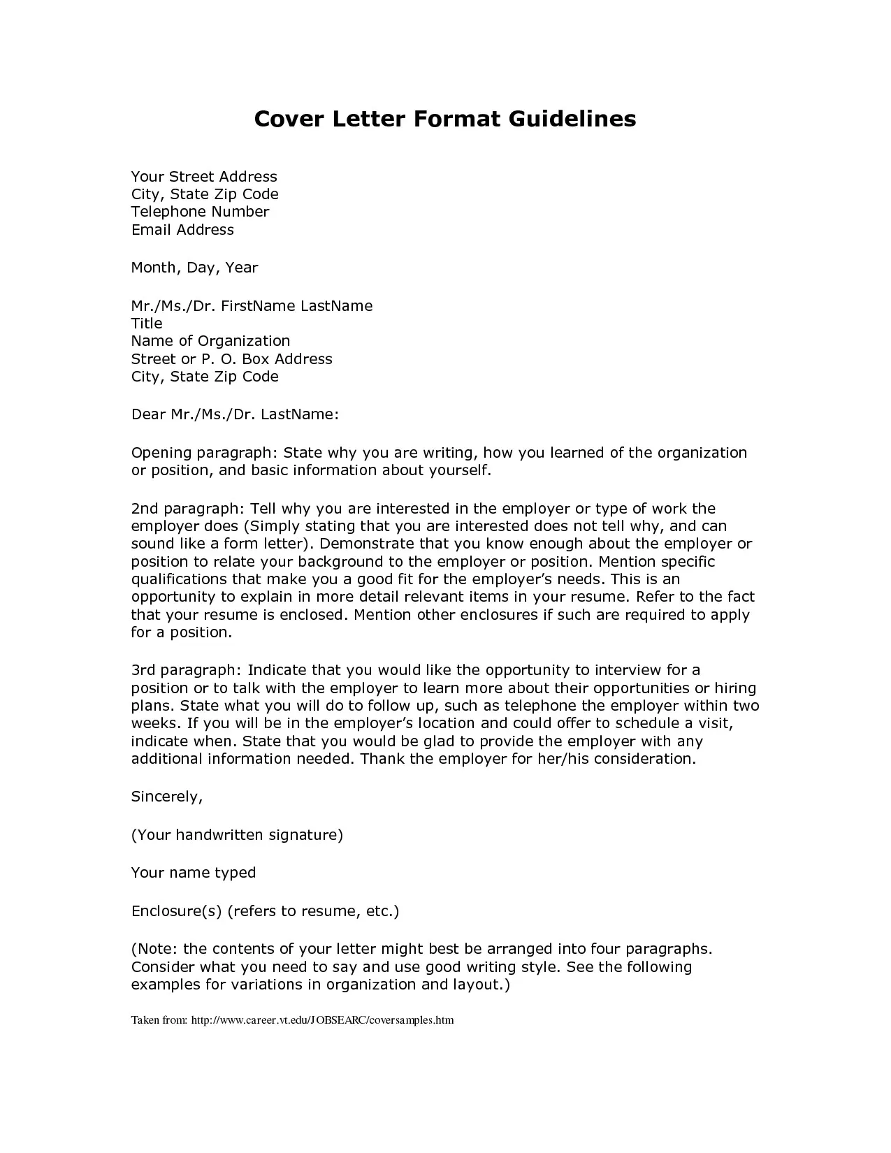 40107 cover letter components