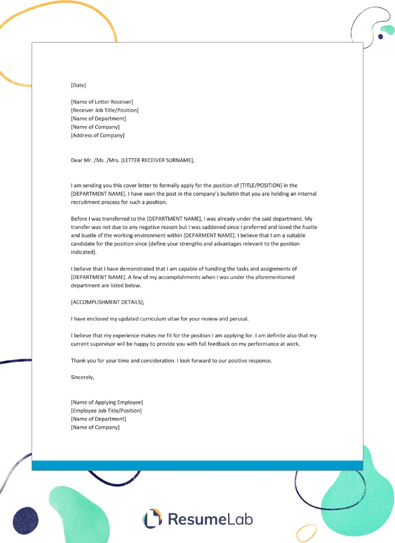40111 cover letter customization